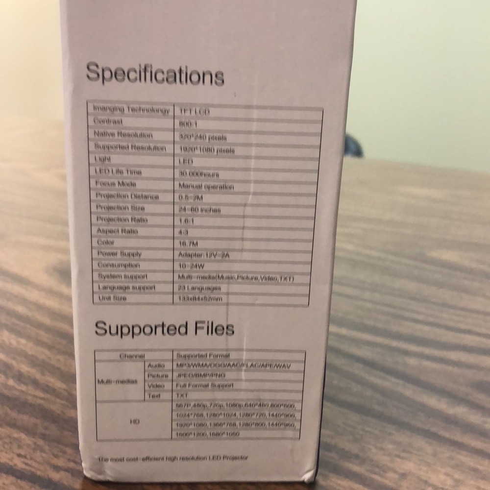 LED Multimedia Projector. NIB - Picture 3 of 3